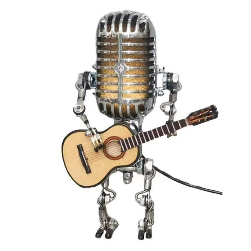 Metall-Mikrofon-Gitarre mit Licht Heimdekoration