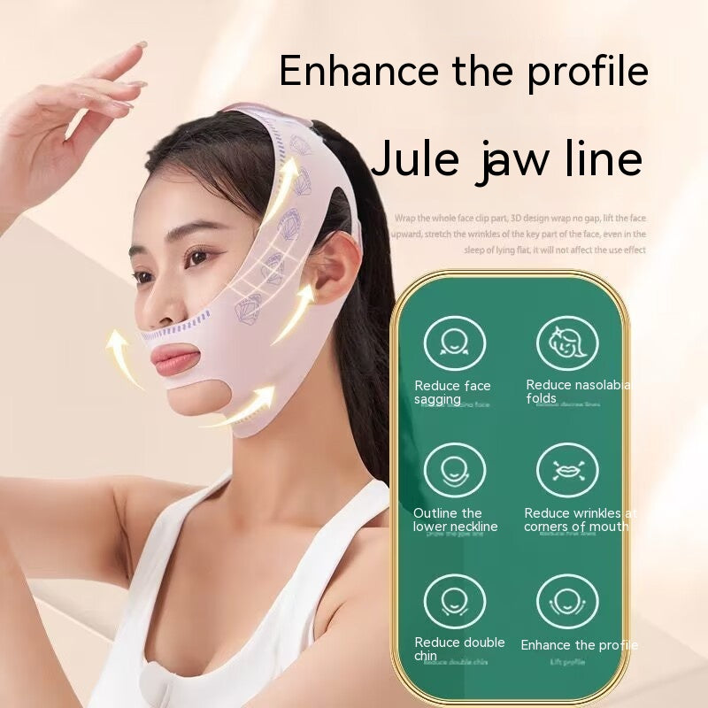 Máscara de Bandagem para Lifting Facial, Redução de Masséter e Refirmação da Pele, Disponível Dia e Noite, Ação Rápida