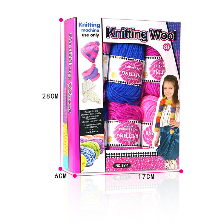 DIY Crafting Kit For Kids Hand-Cranked Knitting Tool For Hats Scarves And Socks