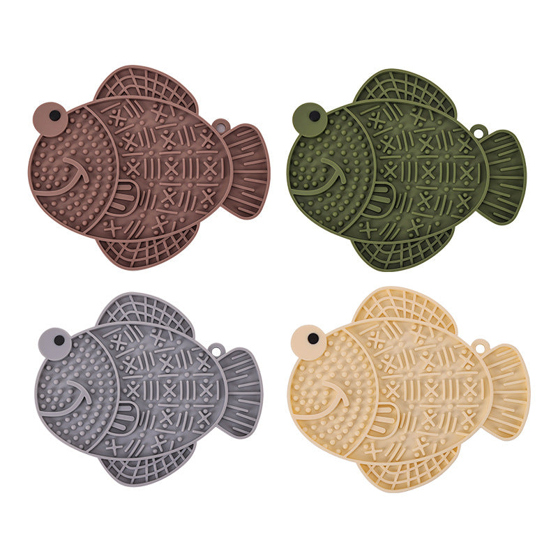 Silicone Pet Slow Food Anti-queda Anti-transbordamento Almofada para lamber cães