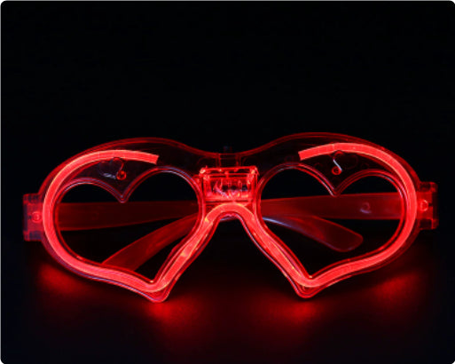 2024LED Cold Light Love Eyes Light Peach Heart Glasses