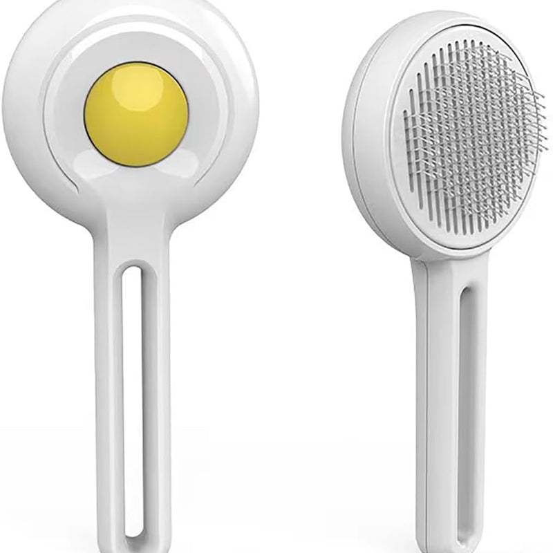 Cat Brush With Release Button Cat Brushes For Indoor Cats Shedding Cat Hair Brush For Long Or Short Haired Cats Cat Grooming Brush Cat Comb For Cat Dog Massage Self Cleaning Brush Removes Loose Fur