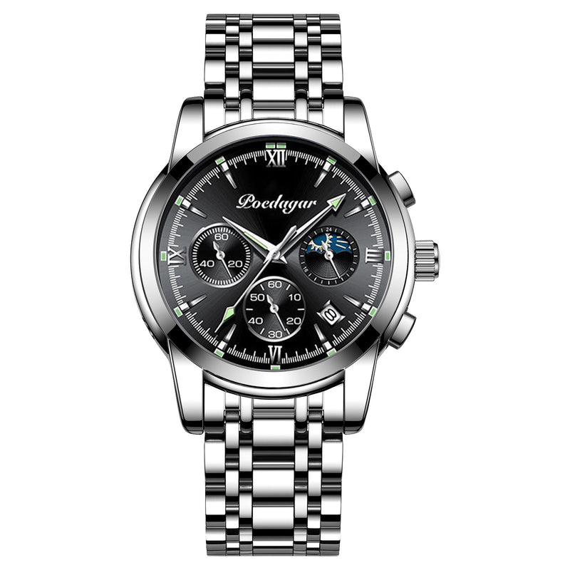 Montre multifonctionnelle pour hommes, montre-bracelet à Quartz étanche et lumineuse