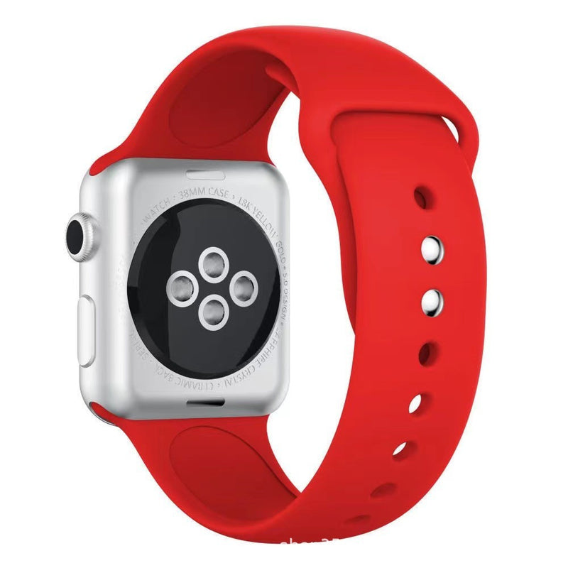 Bracelete de Silicone de Cor Sólida com Fecho de Pinos Duplos para Smartwatch