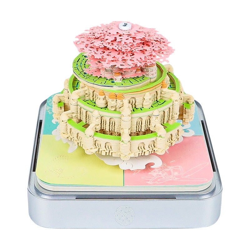 3D Sticky Note Paper Carving Creative Annual Meeting Tear-off Desktop Notepad Ornament