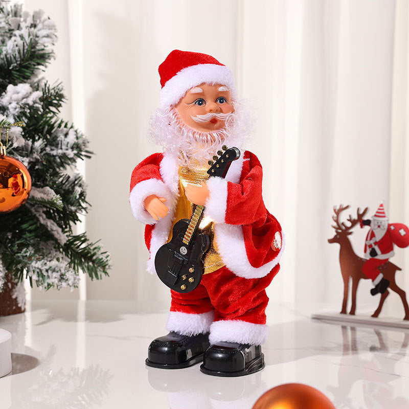 Electric Hip Shaking Play The Guitar With Music Santa Claus Christmas Gift