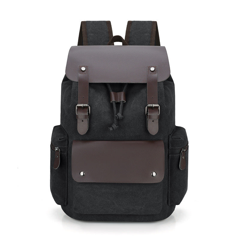 Mochila Retro de Grande Capacidade e Resistente ao Desgaste