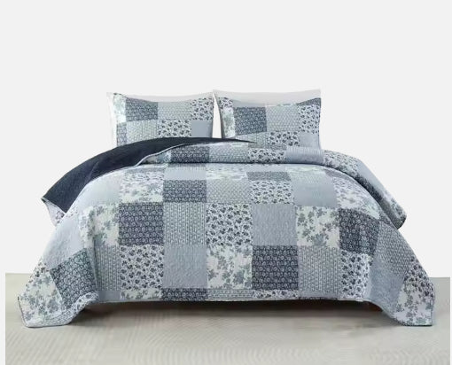 Water Washable Quilt Pure Cotton Bed Cover Brushed Three-piece Set
