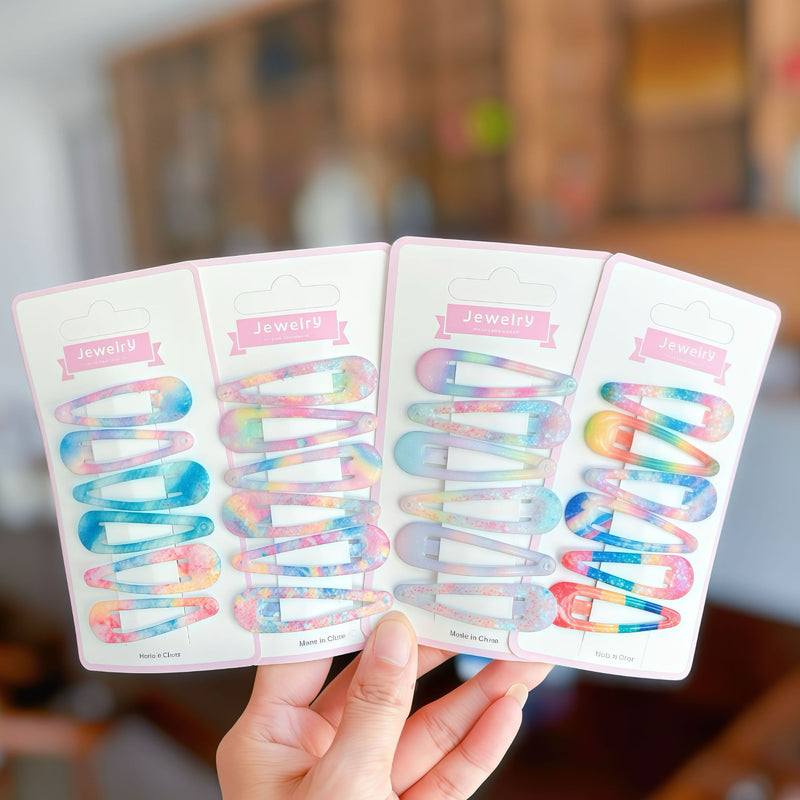 Gancho de cabelo infantil versátil com lantejoulas e design flexível