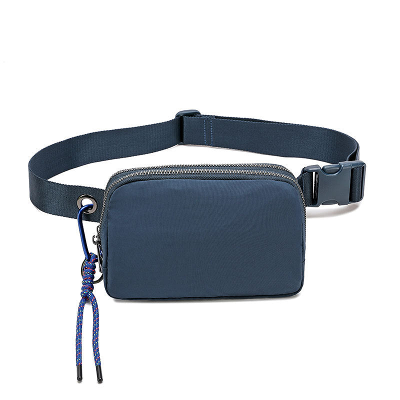 Bolsa de cintura impermeável em nylon de camada dupla para desporto e lazer