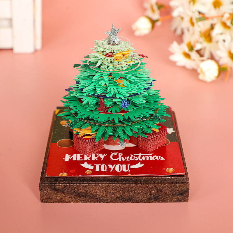 3D Sticky Note Paper Carving Creative Annual Meeting Tear-off Desktop Notepad Ornament