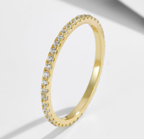 Conjunto de anel de zircônia com corte de flor de gelo super brilhante em prata esterlina S925