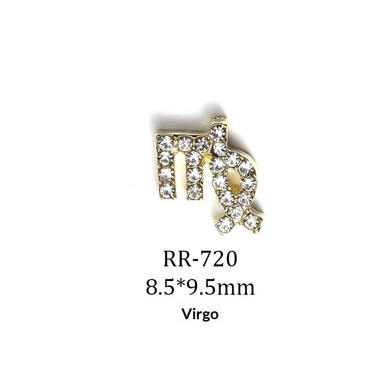 Creative 3D Twelve Zodiac Sign Nail Art Accessories