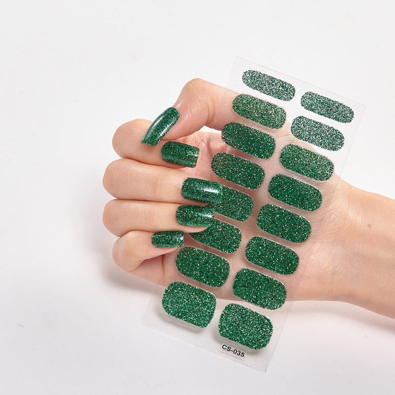 Autocolantes de Unhas de Cor Sólida 16 Pequenos Autocolantes Autocolantes de Unhas Simples