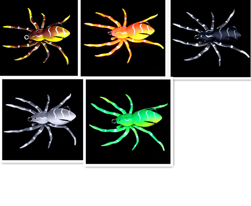 Neuer künstlicher Angelköder 8 cm - 7 g bionischer weicher Froschköder Simulations-Spinnenköder Angelköder Angelausrüstung