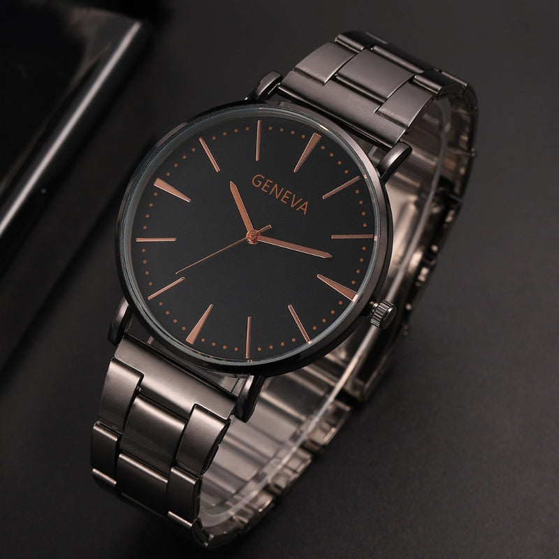 Ultra-thin Men's And Women's Steel Belt Quartz Watch Student Outdoor Casual Sports