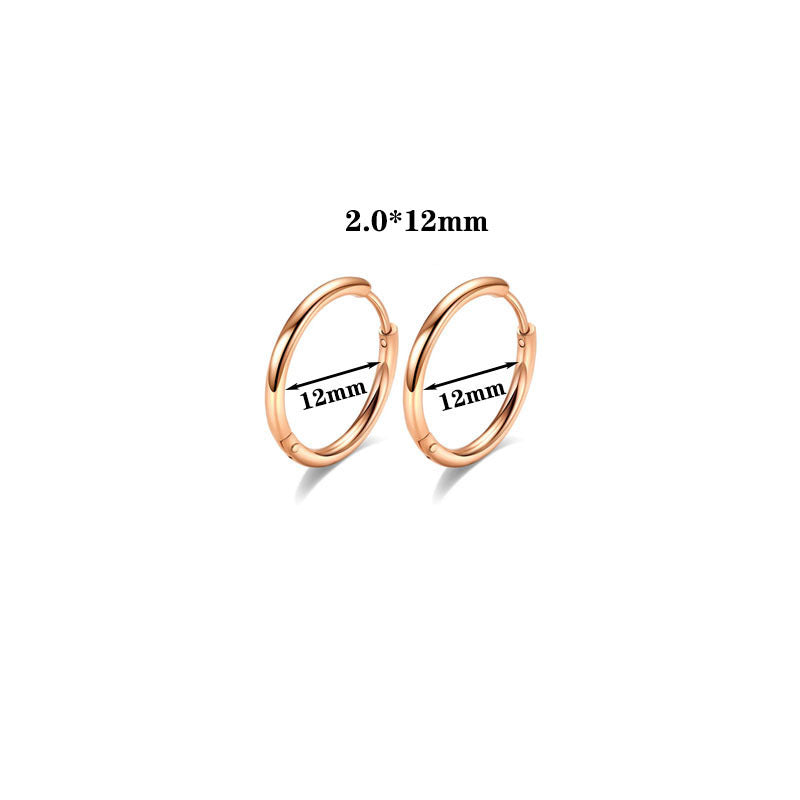 Minimalist Stainless Steel Coil Earrings