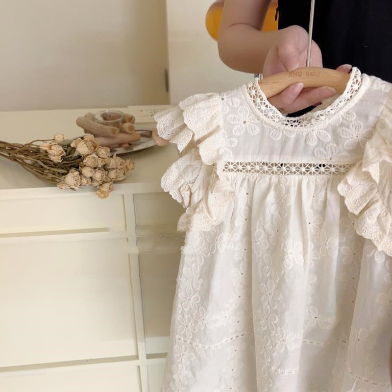 Girls Fashion Flying Sleeves French Dress