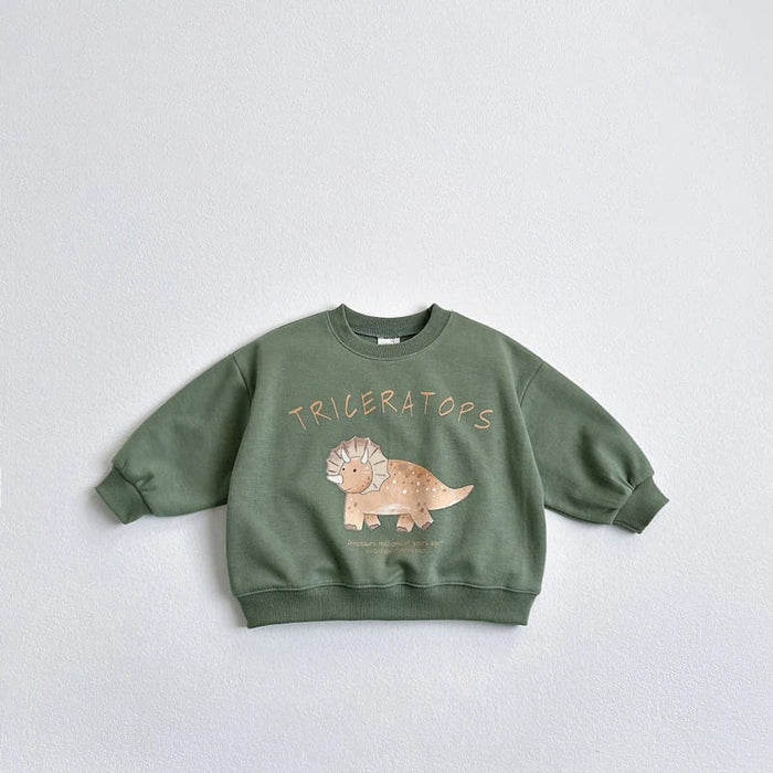 Children's Ins Korean Cartoon Dinosaur Sweatshirt
