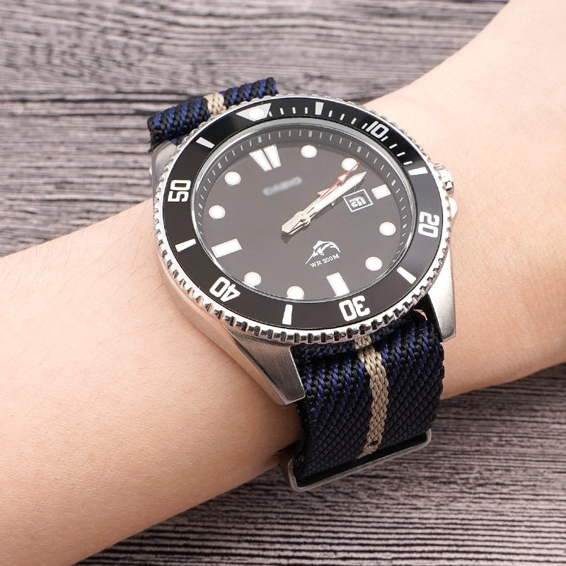 Uhrenarmband aus gewebtem Nylon-Canvas