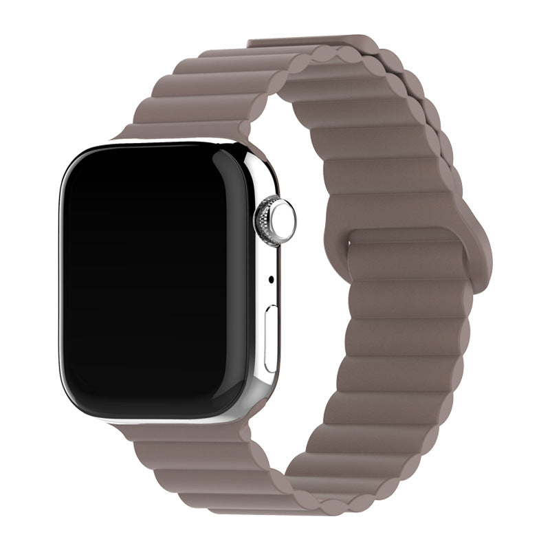 Two-color Silicone Magnetic Back Ring Buckle Watch Band