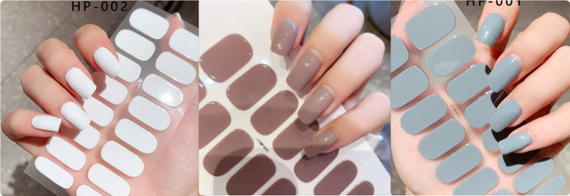Autocolantes de beleza para unhas, semi-curados, de segunda geração, impermeáveis e duradouros