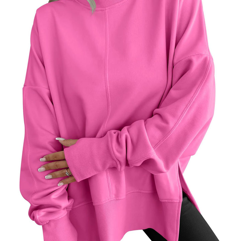 Fashion Casual Round Neck Pullover Loose Sports Long-sleeved Sweater