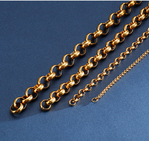 Stainless Steel Cross O Necklace