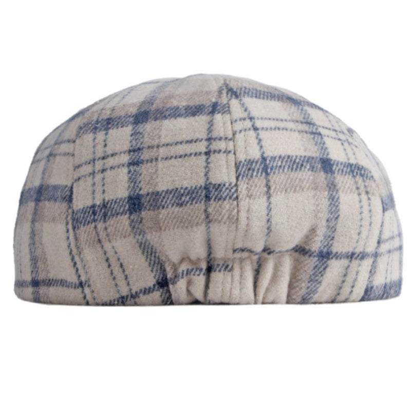 Fashionable Plaid Octagonal Hat For Women