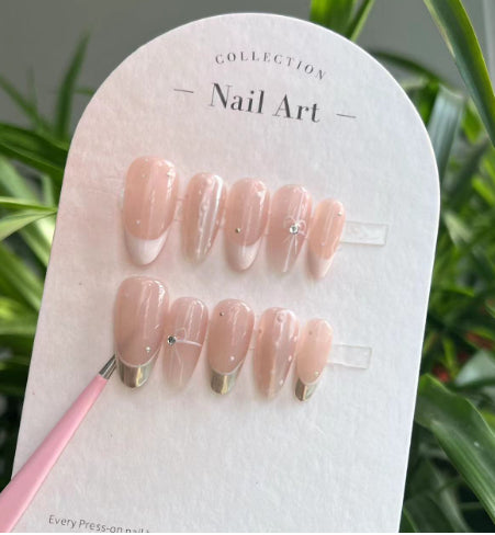 French Cherry Manicure Handmade Detachable Wear Nail