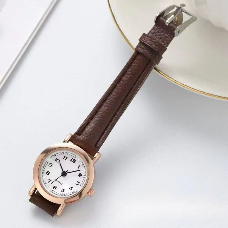 Frauen Student Korean Style Süß Literarisch Dünnes Armband Kleines Zifferblatt Paar Uhr