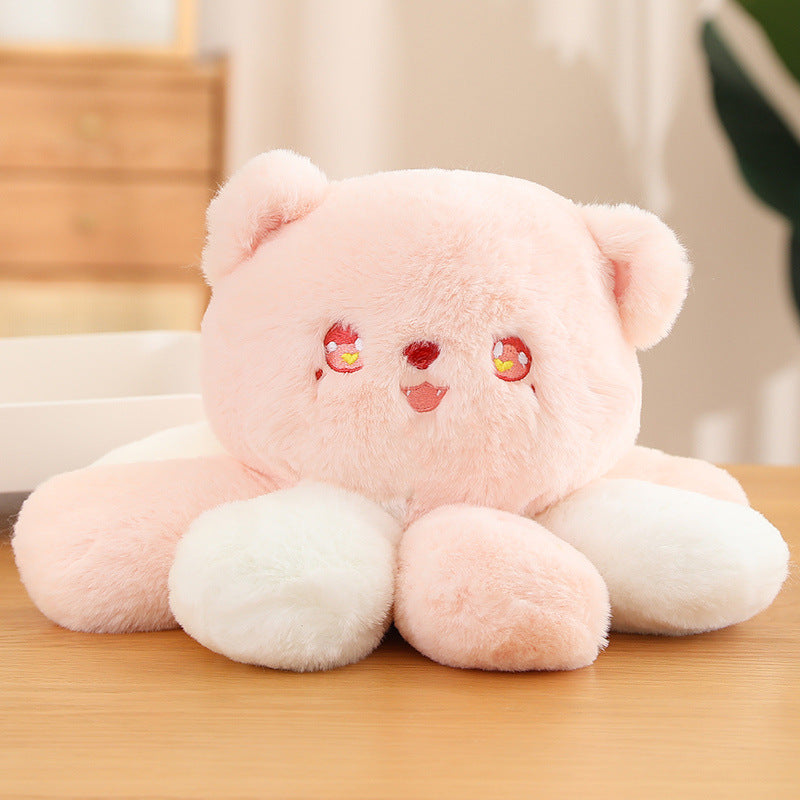 Boneco de gato-alforreca, peluche de gatinho e polvo fofo
