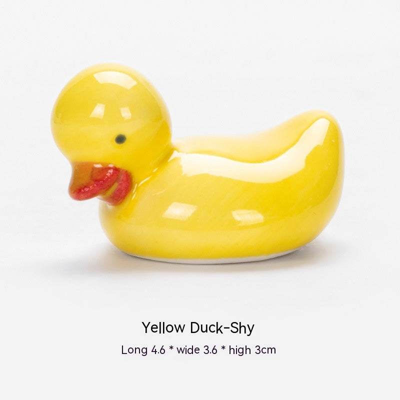 Ceramic Duckling Chopsticks Rack Hotel Ornaments
