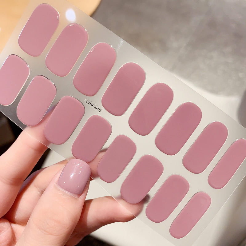 Autocolantes de beleza para unhas, semi-curados, de segunda geração, impermeáveis e duradouros
