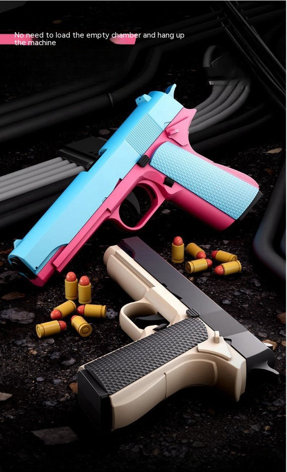 Children's Plastic Automatic Throwing Shell Toy Gun