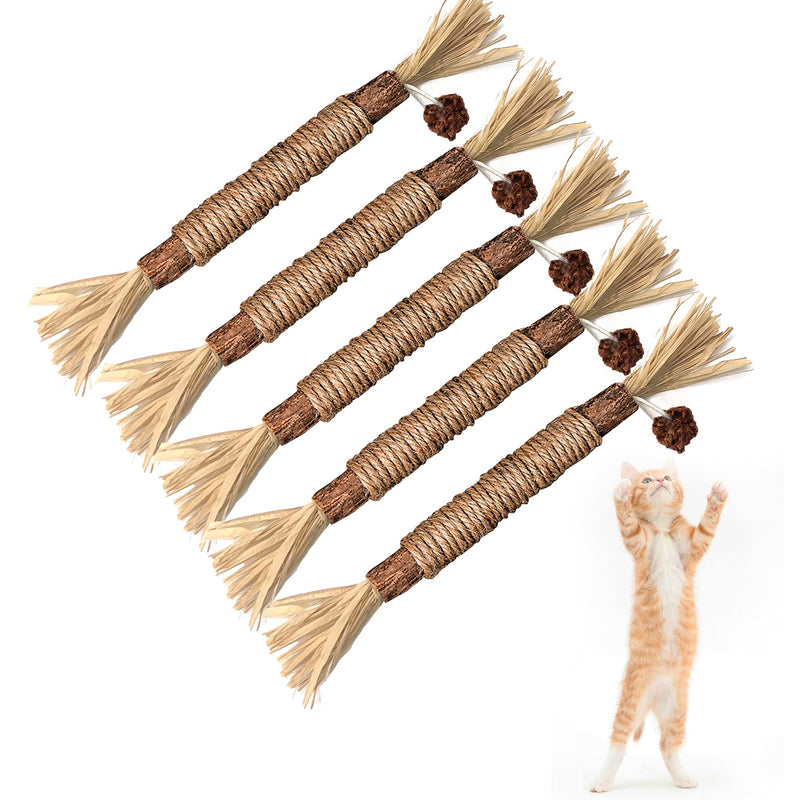 Varas de Silvervine Brinquedos de Roer para Gatos de Interior Cuidados Dentários Limpeza de Dentes, Brinquedos de Roer Naturais para Gatinhos e Gatos para a Saúde, Vara de Roer para Gatos Adequada para Todas as Raças de Gatos que Roem de Forma Agressiva
