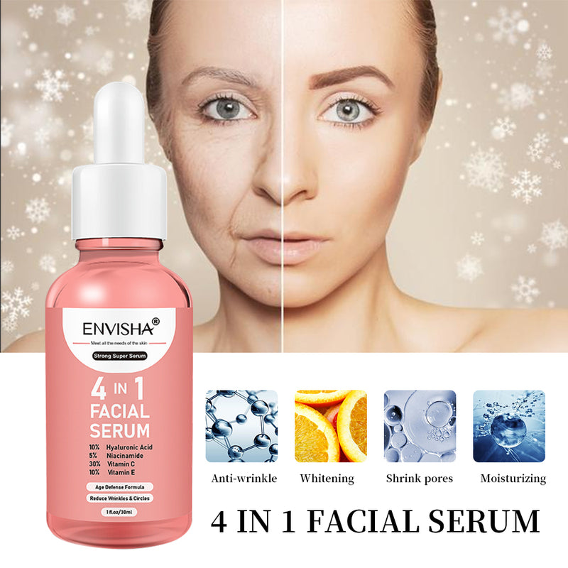 Sérum Facial Anti-Idade Antirrugas Branqueador para Cuidados de Pele