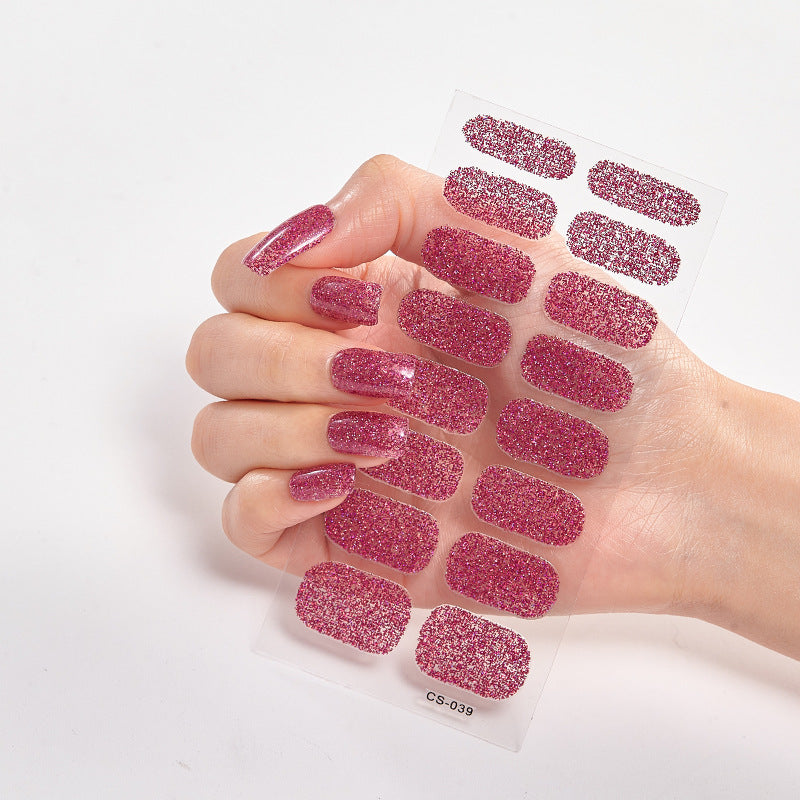 Autocolantes de Unhas de Cor Sólida 16 Pequenos Autocolantes Autocolantes de Unhas Simples