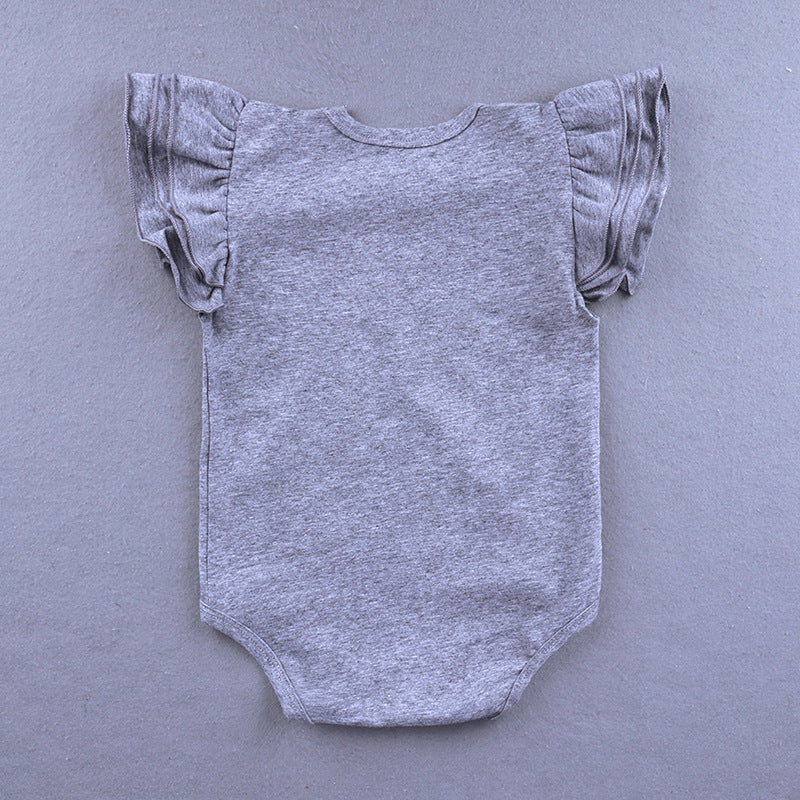Roupa de Criança, Fato de Bebé com Folhos em Cores Doces