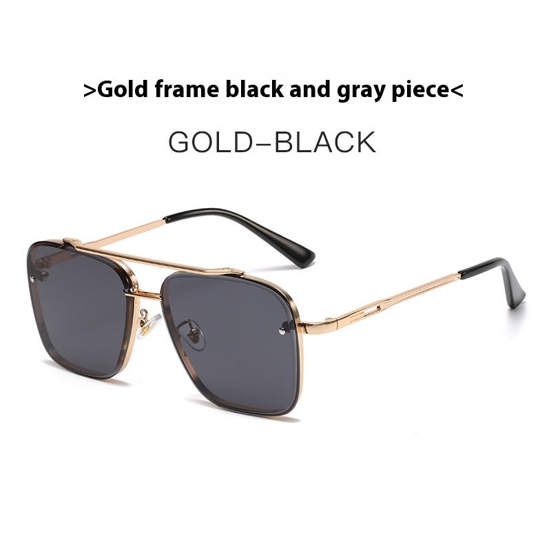 Modische, schlichte Doppelsteg-Sonnenbrille