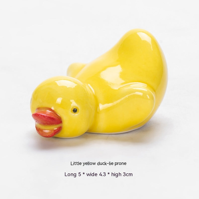 Ceramic Duckling Chopsticks Rack Hotel Ornaments