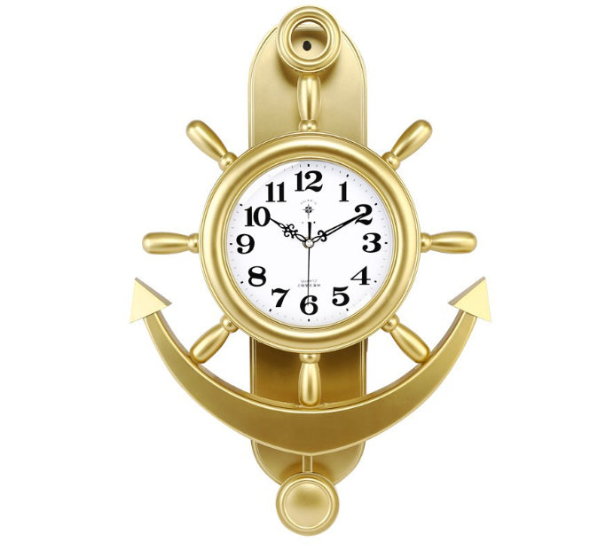 Living Room Mediterranean Rudder Mute Personality Clock