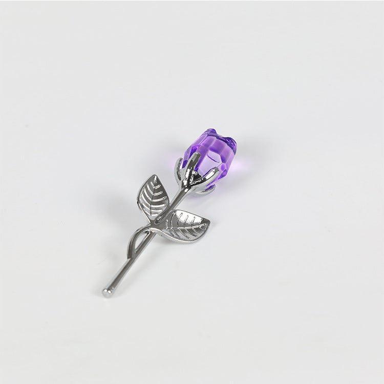 Crystal Metal Rose Valentine's Day Small Gift Wedding