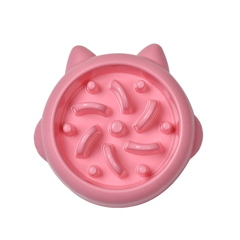 Cão de estimação gato alimentador lento tigelas anti asfixia alimentador lento prato tigela casa cão comer placa anti engolir tigela suprimentos