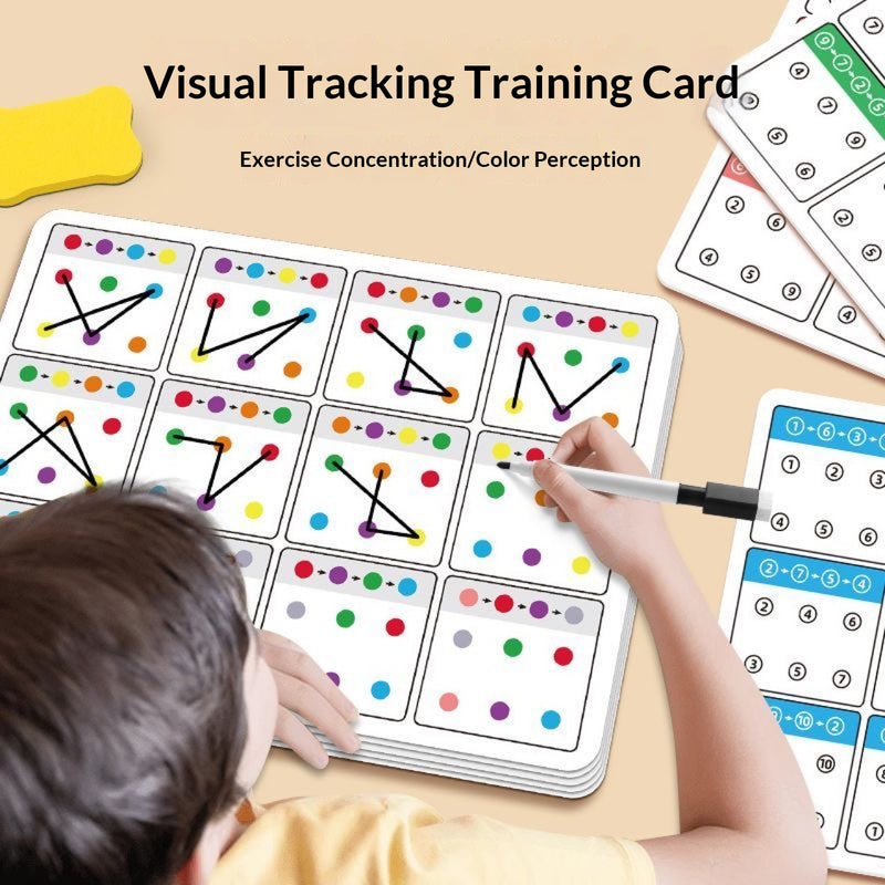 Visuelles Verfolgungstraining Konzentration Aufmerksamkeitstraining Kinder Memory-Spiel Kindergarten Lernspielzeug für Babys
