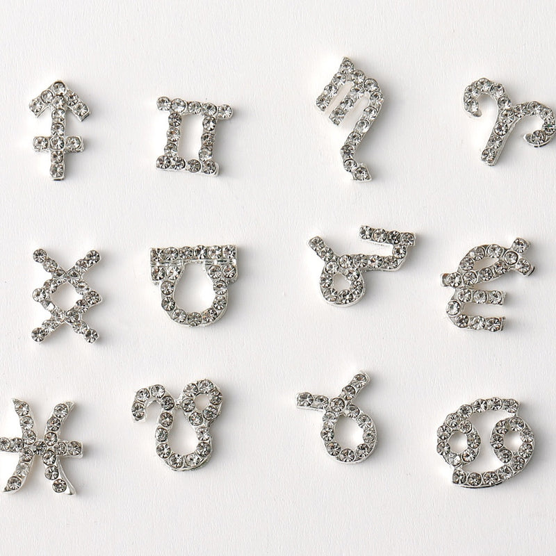 Creative 3D Twelve Zodiac Sign Nail Art Accessories