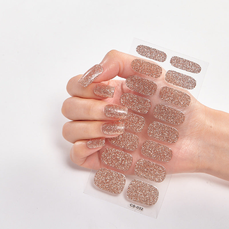 Autocolantes de Unhas de Cor Sólida 16 Pequenos Autocolantes Autocolantes de Unhas Simples