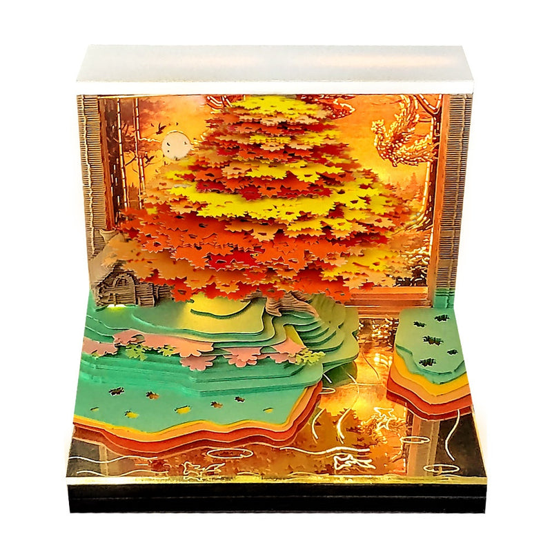 3D Sticky Note Paper Carving Creative Annual Meeting Tear-off Desktop Notepad Ornament