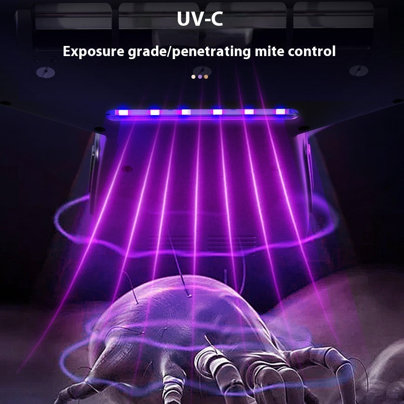 Aspirador de Ácaros Sem Fios com Escova Rotativa de Grande Sucção e Esterilização UV
