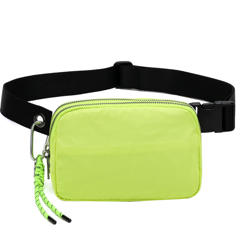 Bolsa de cintura impermeável em nylon de camada dupla para desporto e lazer